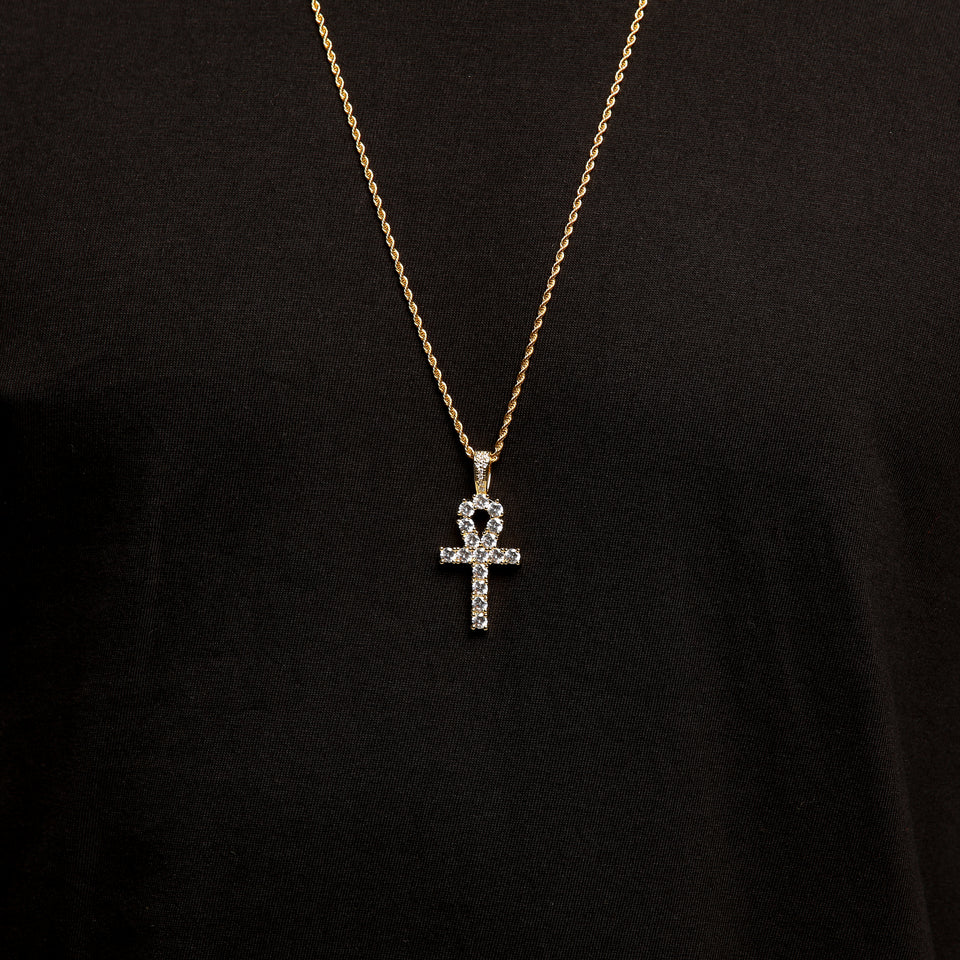 Saint Morta Ankh Cross Pendant Gold
